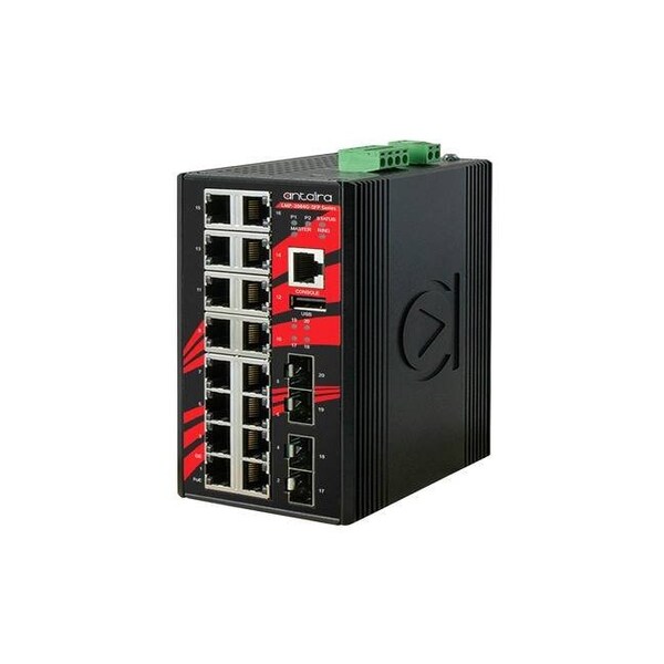 20-Port IndustriaL PoE+ Light Layer 3 Managed Ethernet Switch